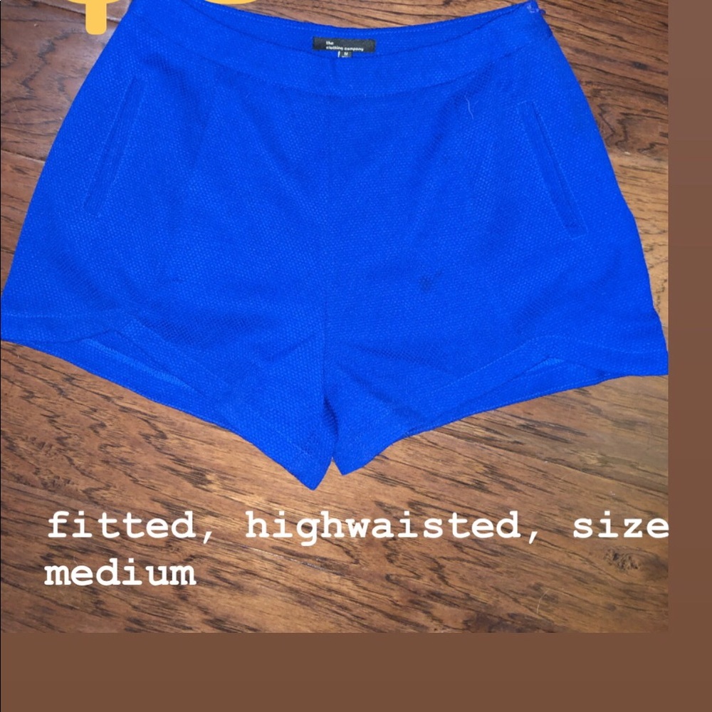 cute, bright blue shorts
